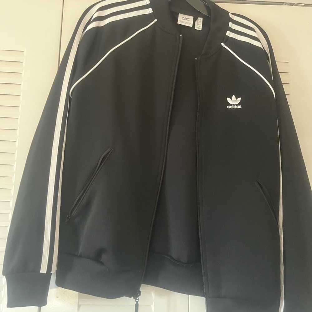 Adidas Black Varsity Jacket with Iconic Style